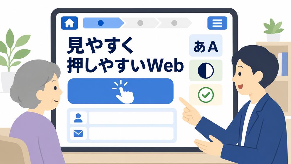 高齢者に優しいWebデザイン|見やすく、迷わず、押しやすいサイトの作り方